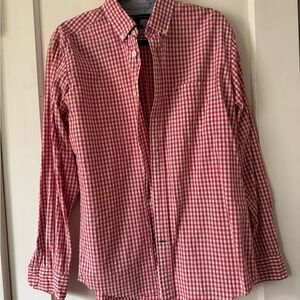 Tommy Hilfiger Red and White Gingham Men's Shirt